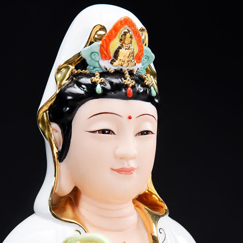 Statue en céramique du succès du Bodhisattva Avalokitesvara de Chenrezig, décoration de la maison - image 7