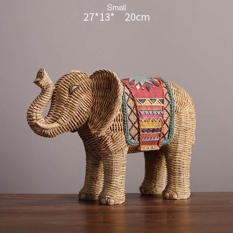 Éléphant en résine Sagesse Richesse Décoration de la maison