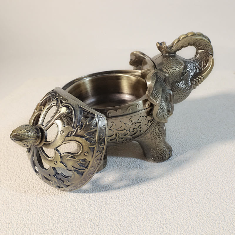 Porte-encens en alliage avec Buddha Stones et éléphant, décoration de la maison, brûleur d'encens - image 12