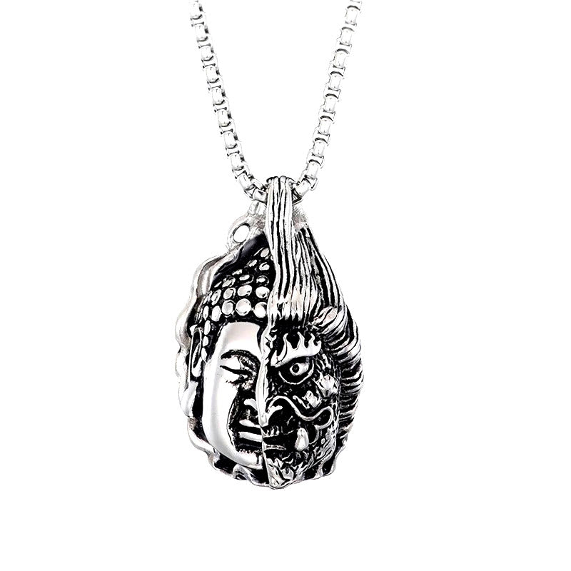 Collier puissant mi-bouddha mi-diable en Buddha Stones