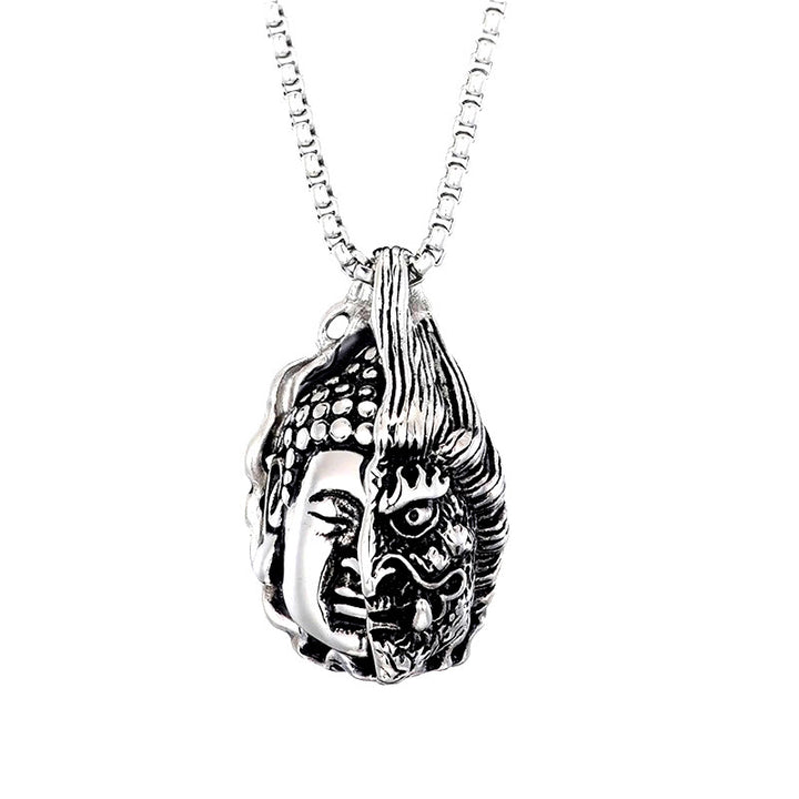 Collier puissant mi-bouddha mi-diable en Buddha Stones
