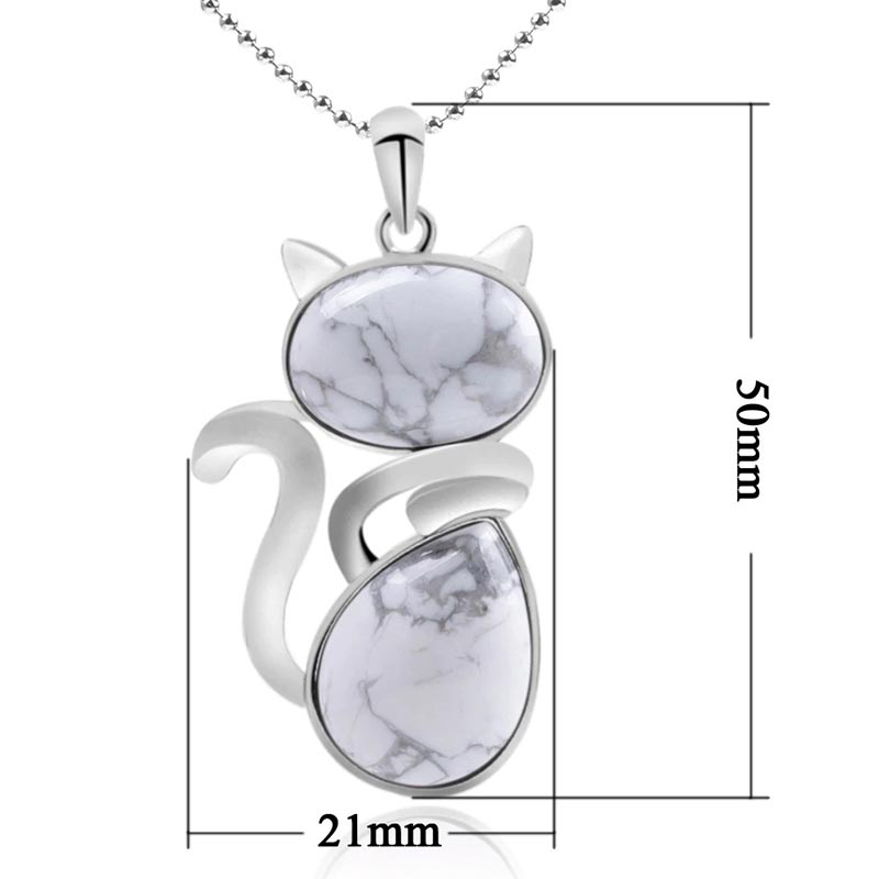 Collier avec pendentif en cristal naturel « Save A Cat » à motif de chat mignon pour protéger les chats - image 16