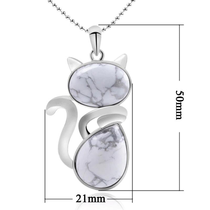Collier avec pendentif en cristal naturel « Save A Cat » à motif de chat mignon pour protéger les chats - image 16