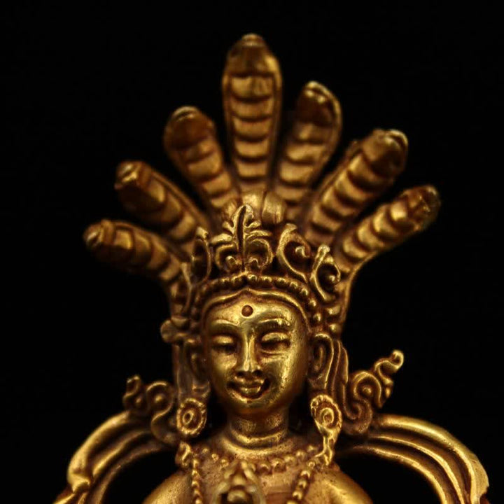 Statue décorative en cuivre de protection du bodhisattva Nagarjuna - image 4