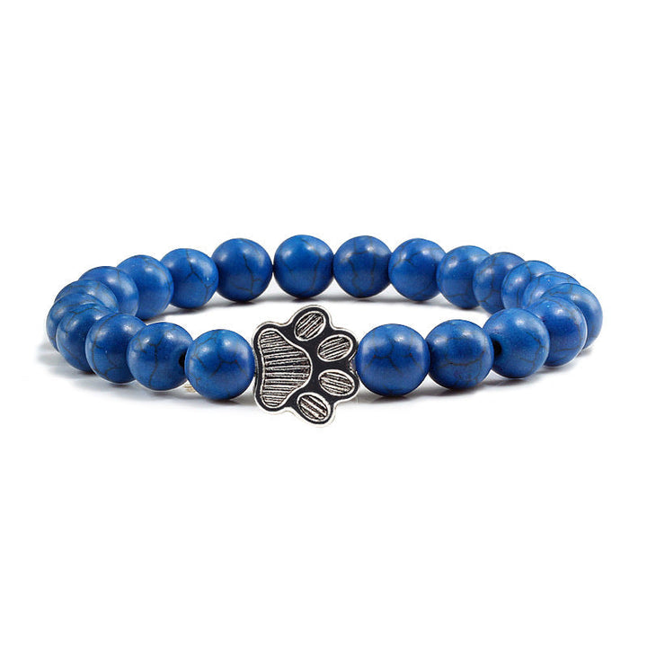 Buddha Stones Bracelet en pierre « Sauvez un chien » - Perles bleu foncé - image 11