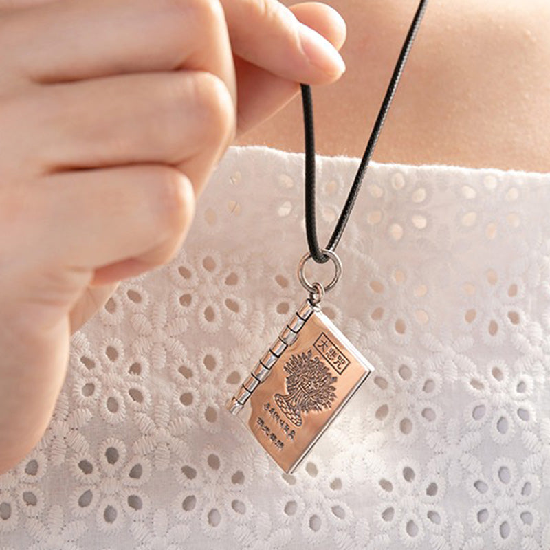 Collier pendentif en argent sterling 990 Buddha Stones et cœur Sutra de la grande compassion Shurangama Mantra Lotus Vajra Peace - image 9