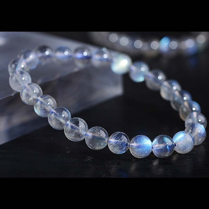 Bracelet de perles de guérison en pierre de lune naturelle Buddha Stones - image 5