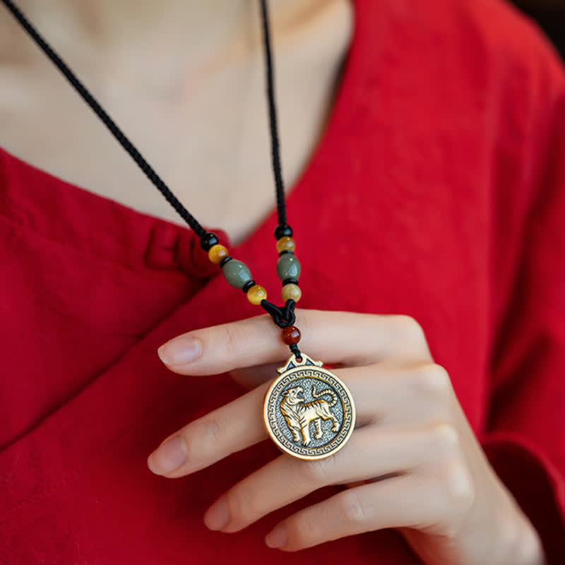 Collier avec pendentif et 12 bénédictions du zodiaque chinois - image 7