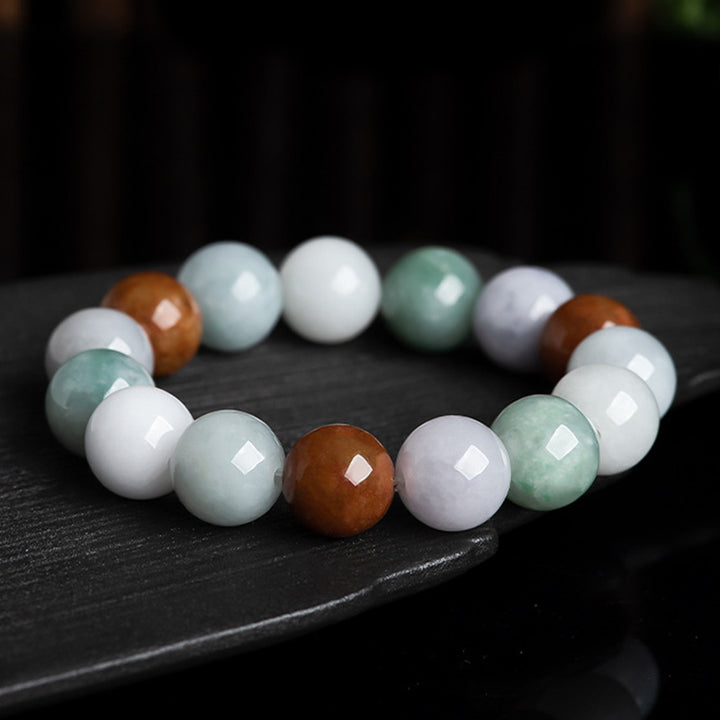 Bracelet de protection et de guérison en jade naturel Buddha Stones