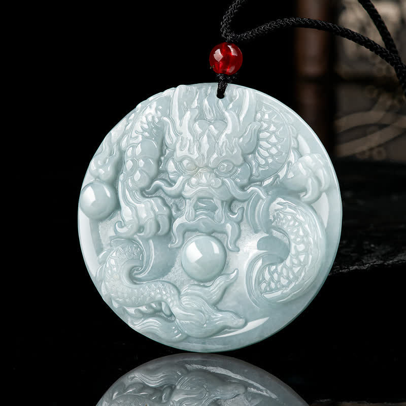 ❗❗❗Une vente flash - Collier à cordon avec amulette de succès en jade et Buddha Stones en forme de dragon du zodiaque chinois - image 2