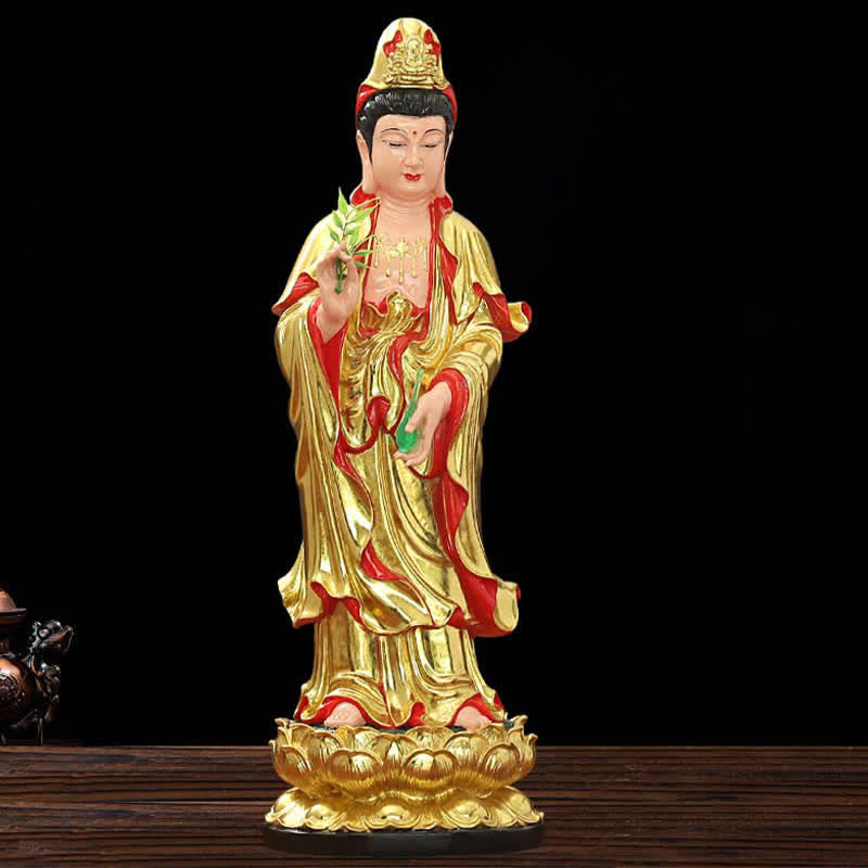 Figurine de Bodhisattva Avalokitesvara de Chenrezig Statue en résine Harmony Décoration de la maison - image 1