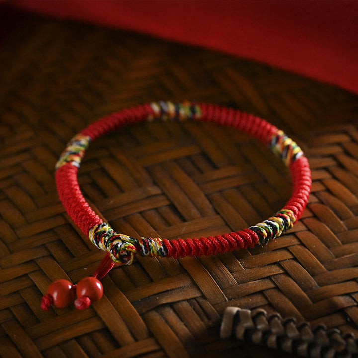 Bracelet porte-bonheur avec nœud en cinq couleurs King Kong