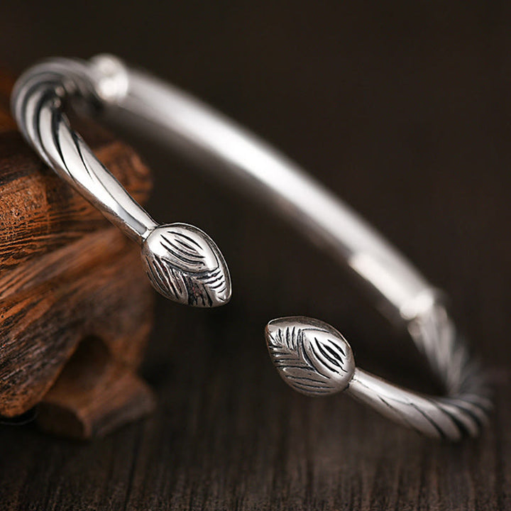 Bracelet manchette tibétain en Buddha Stones Om Mani Padme Hum Sutra du cœur Pureté