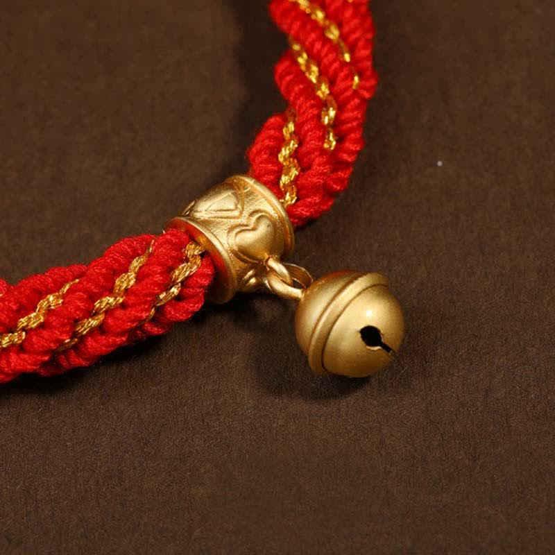 Bracelet tibétain fait main avec breloque en corde tressée et roue de prière Thangka pour protection de la chance