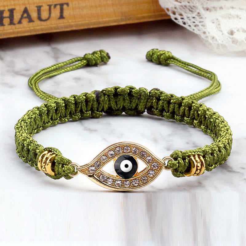 Bracelet en corde avec Buddha Stones pour éloigner le mauvais œil et les mauvais esprits