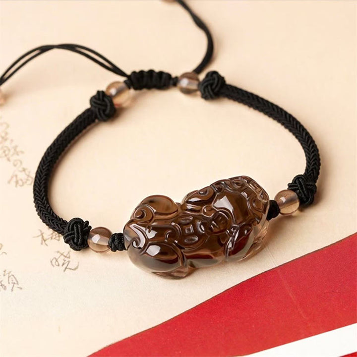 Bracelet de richesse en obsidienne naturelle, améthyste, citrine, PiXiu Cooper