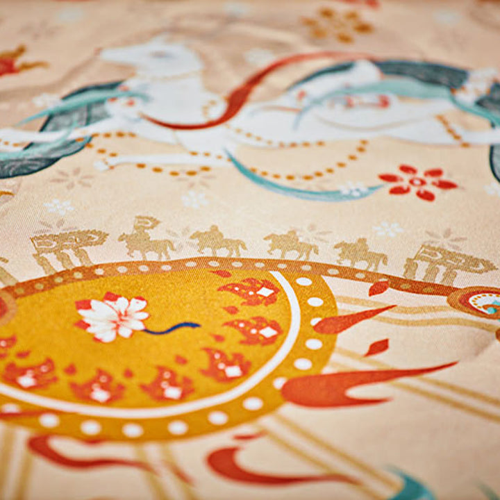 Écharpe en soie de mûrier 100 % soie de mûrier Buddha Stones Dunhuang Riyue Mountain Châle Dunhuang
