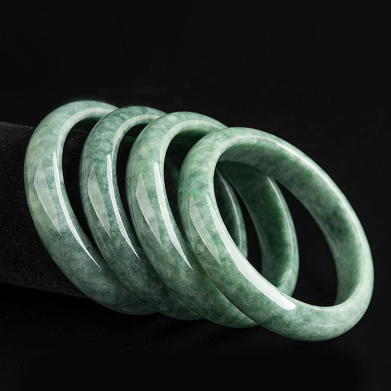 Bracelet jonc en jade naturel Buddha Stones pour la chance et la richesse