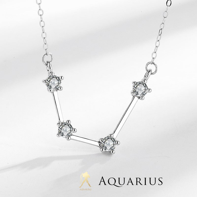 Collier pendentif bénédiction astrologique Buddha Stones en argent sterling 925 12 constellations du zodiaque - Verseau - image 17