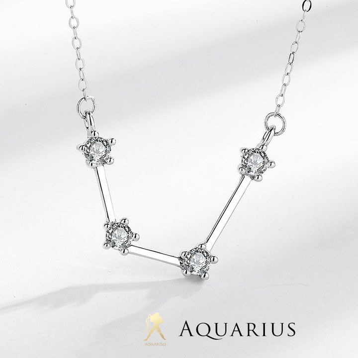 Collier pendentif bénédiction astrologique Buddha Stones en argent sterling 925 12 constellations du zodiaque - Verseau - image 17