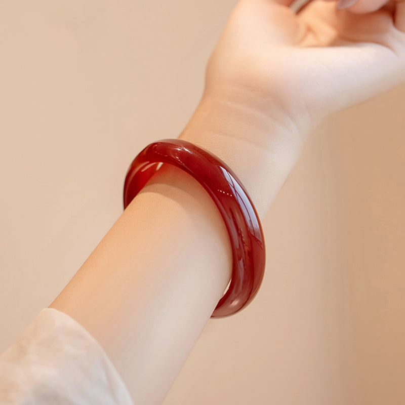 Bracelet de confiance en agate rouge naturelle de Buddha Stones - image 2