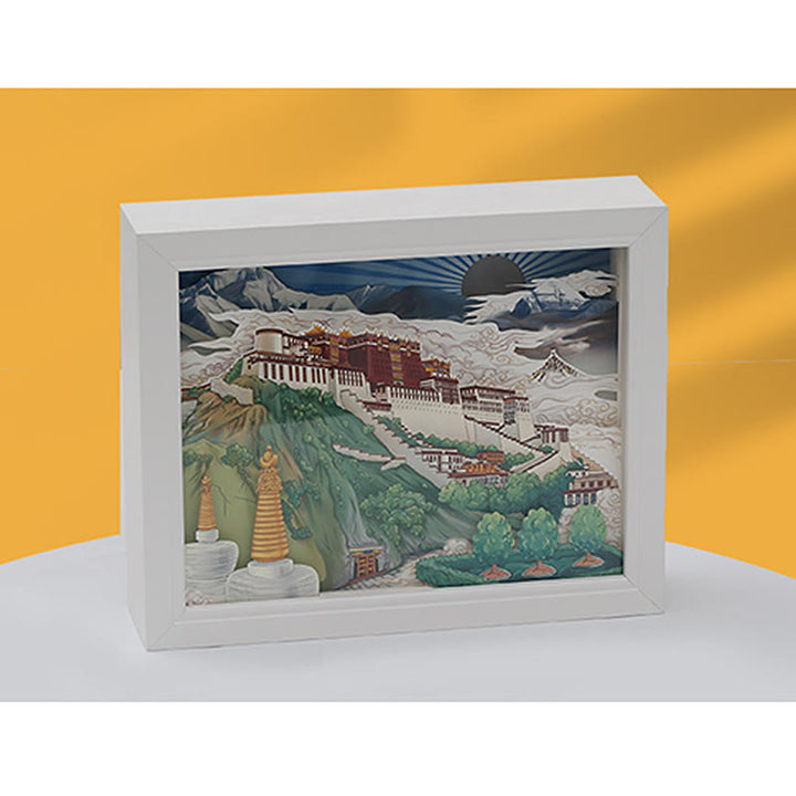 Lampe de table LED en papier sculptée au Tibet Potala Palace