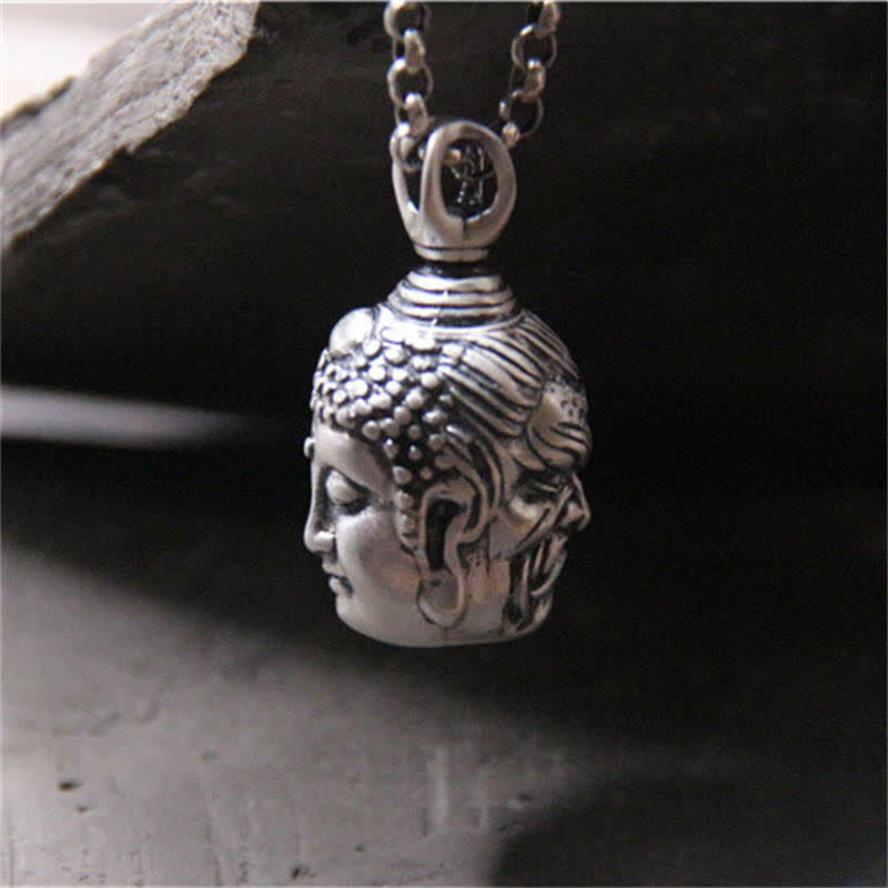 Collier pendentif Bouddha Démon Sérénité en argent sterling 999 de Buddha Stones - image 5