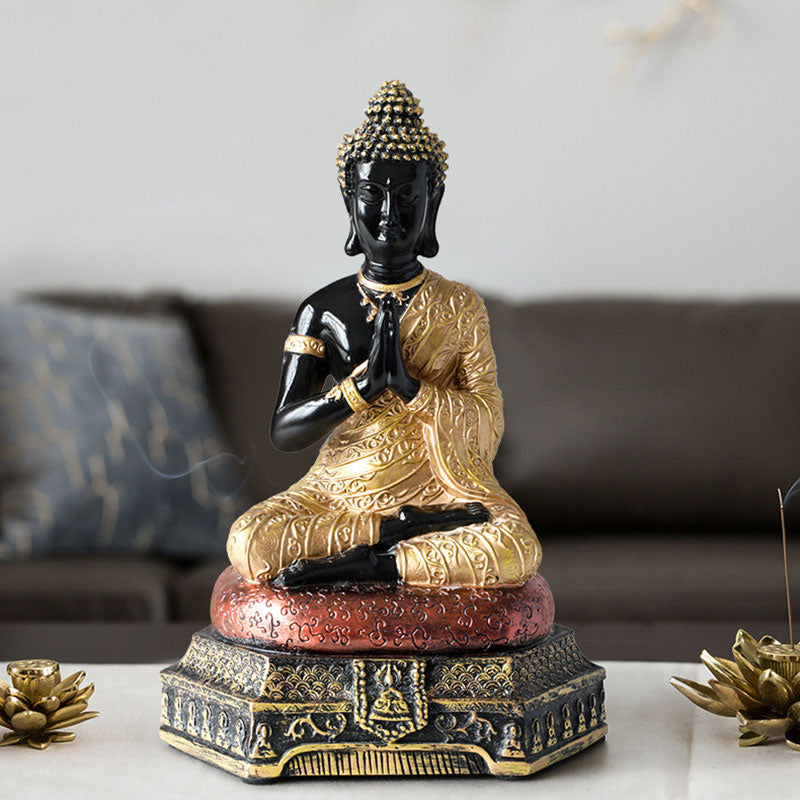 Buddha Stones Statue de Bouddha de la Compassion en Résine Décoration