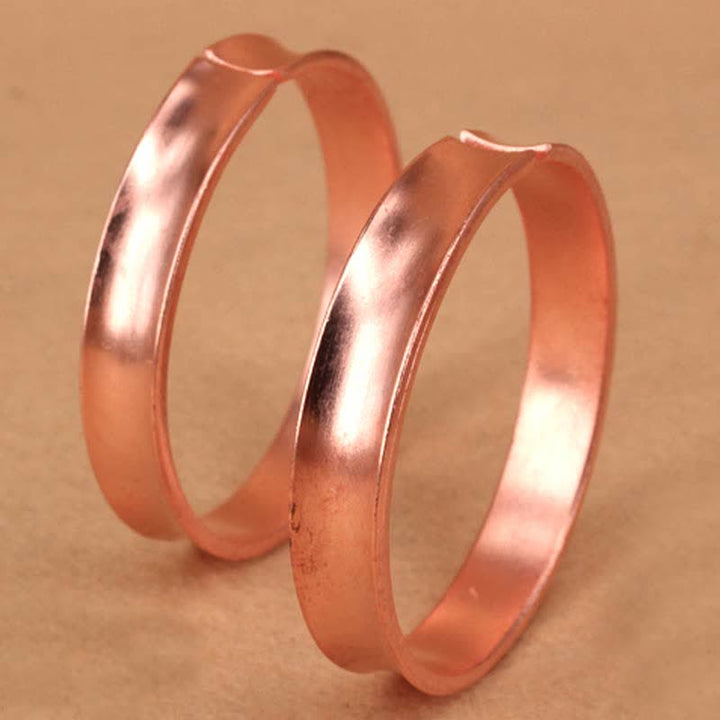 Bracelet manchette porte-bonheur en cuivre