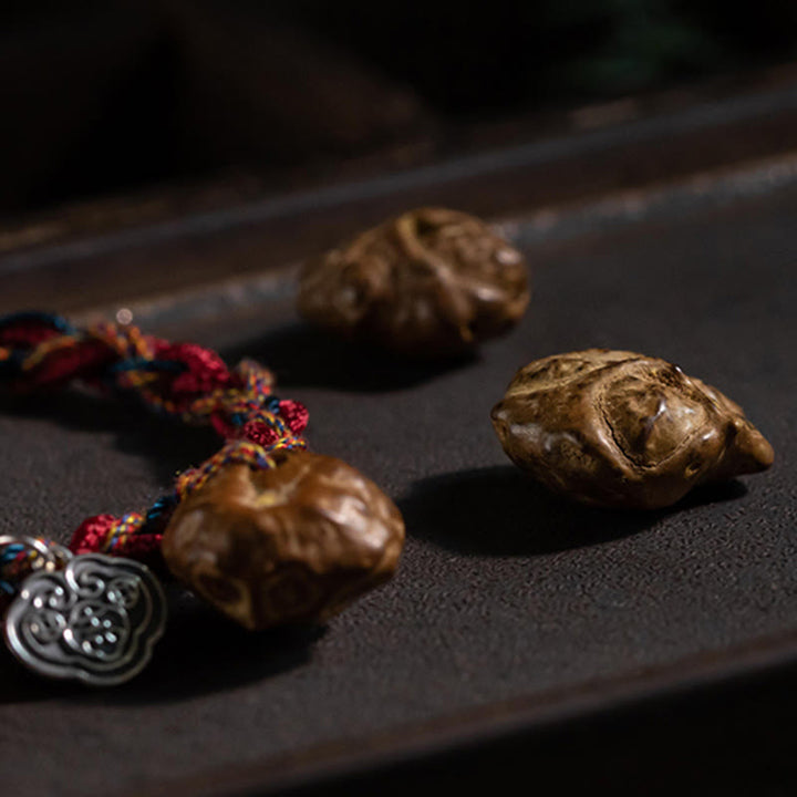 Bracelet tibétain en argent sterling 925 avec Buddha Stones et fil coloré fait à la main, protection contre les poissons Koi - image 8