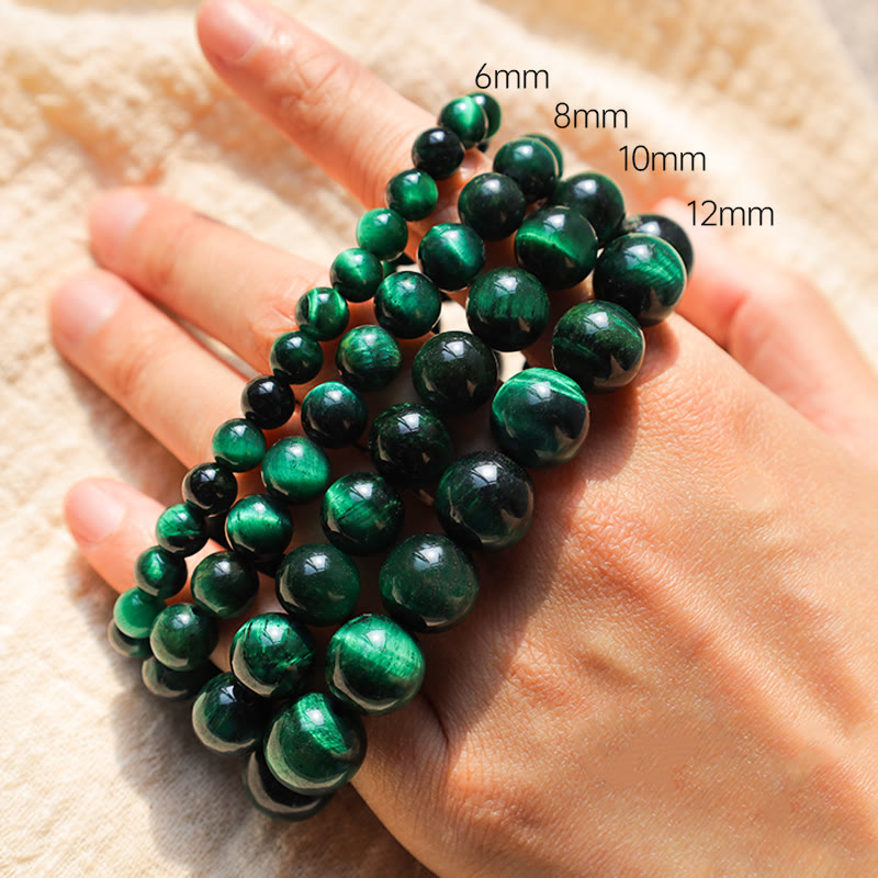 Bracelet énergétique de guérison et de croissance en œil de tigre Buddha Stones