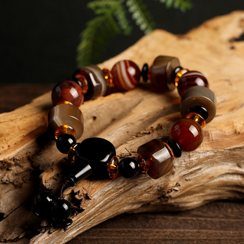 Bracelet porte-bonheur en sardonyx naturel
