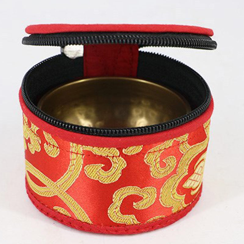 Sac de rangement pour bol chantant tibétain Buddha Stones avec fermeture à glissière décorative - image 3