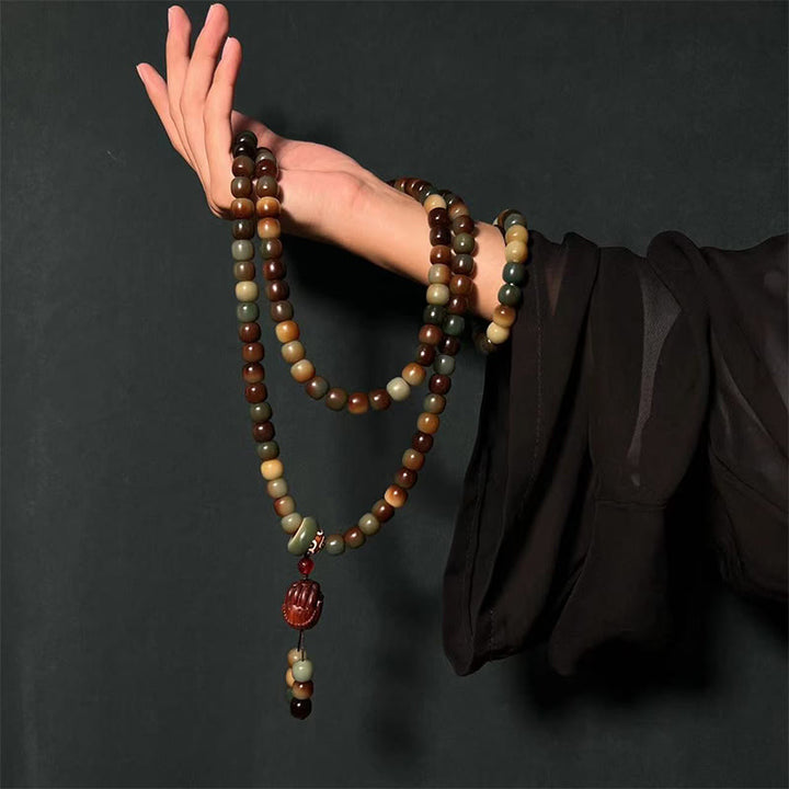Bracelet Mala de poche en Buddha Stones 108 perles de Mala Bodhi Seed Peace Sagesse