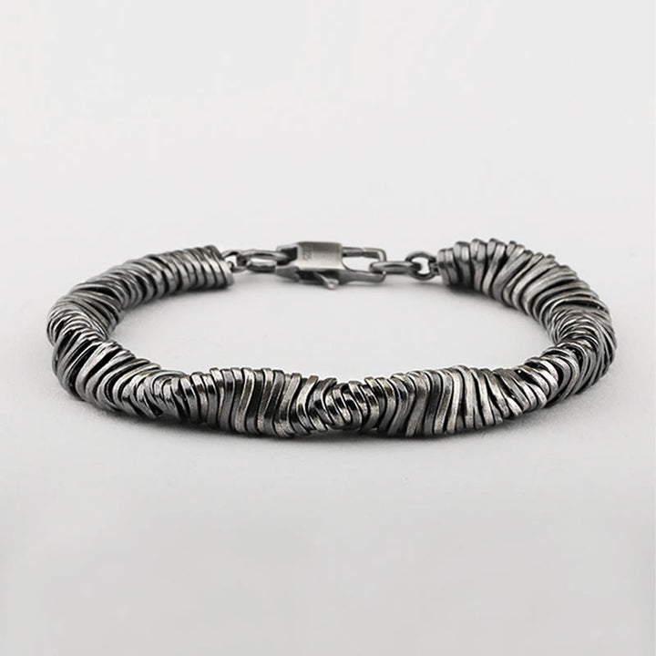 Bracelet chaîne de guérison de richesse au design torsadé vintage en argent sterling 925 Buddha Stones - image 6