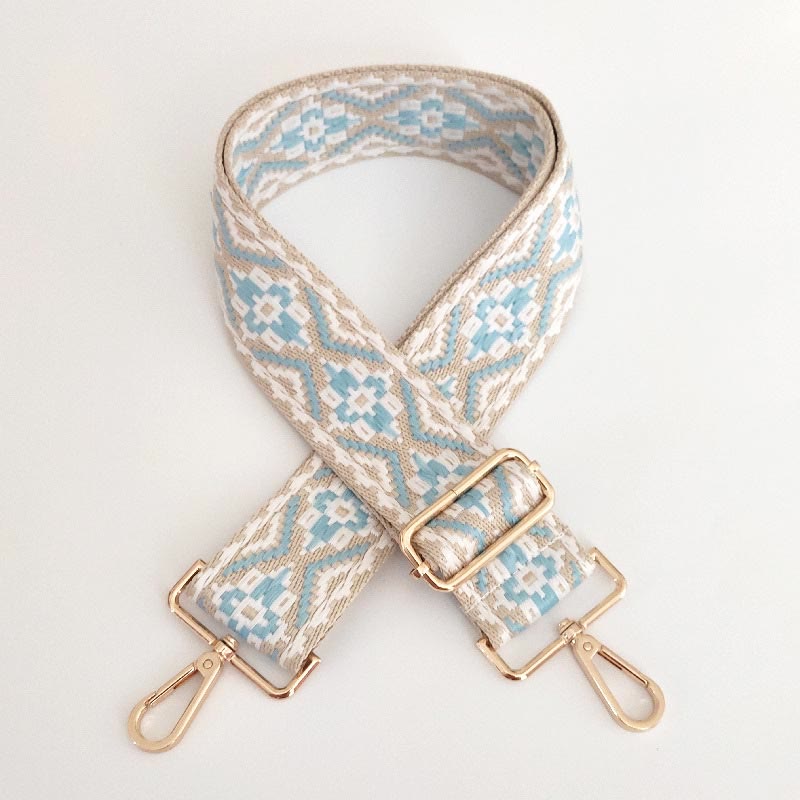 Bandoulières brodées multicolores pour sac à bandoulière
