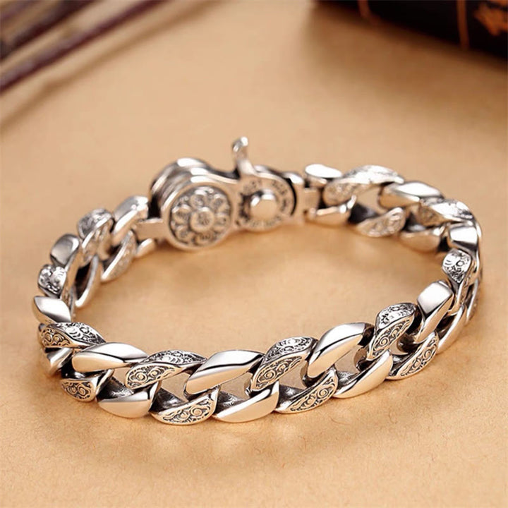 Bracelet de créativité double Dorje Vajra en Buddha Stones du Tibet Om Mani Padme Hum