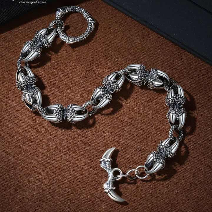 Bracelet de protection et de force gravé en griffes de dragon de Buddha Stones