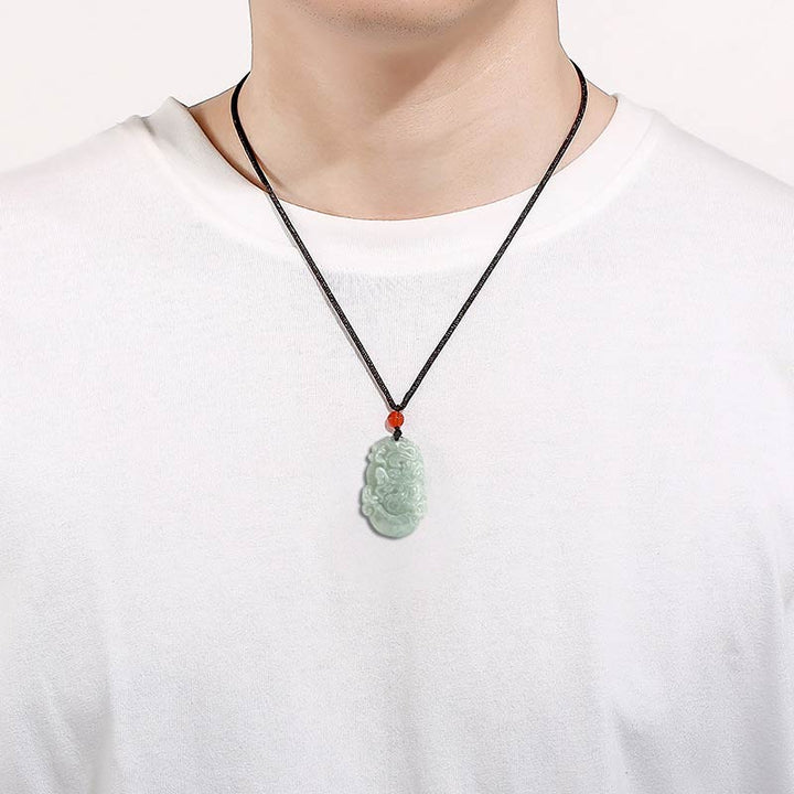Collier avec pendentif en jade naturel et Buddha Stones représentant les 12 signes du zodiaque chinois - image 21