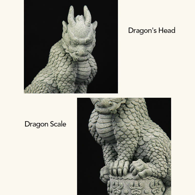 Buddha Stones Feng Shui Debout Assis Dragon Succès Chance Décoration de la Maison