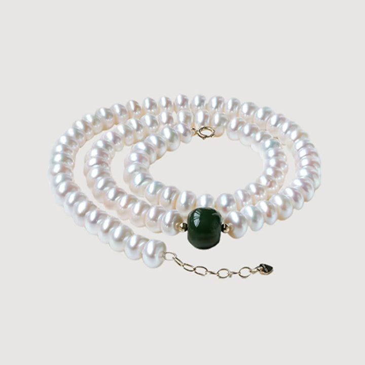 Buddha Stones en argent sterling 925 avec perles naturelles Hetian Jade Aigue-marine Sagesse Sincérité Bracelet