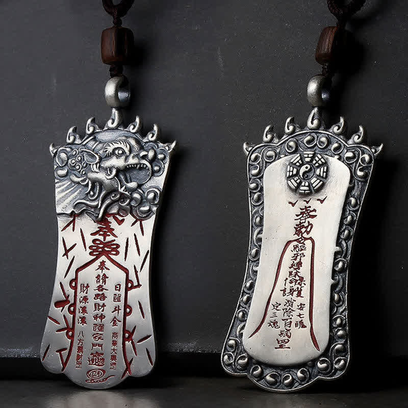 Collier pendentif Feng Shui Bagua PiXiu Cinabre Balance - image 2