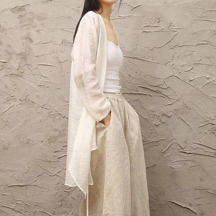 Buddha Stones Simple Motif Blanc Beige Méditation Spirituelle Zen Pratique Yoga Vêtements Vêtements pour Femmes - image 3