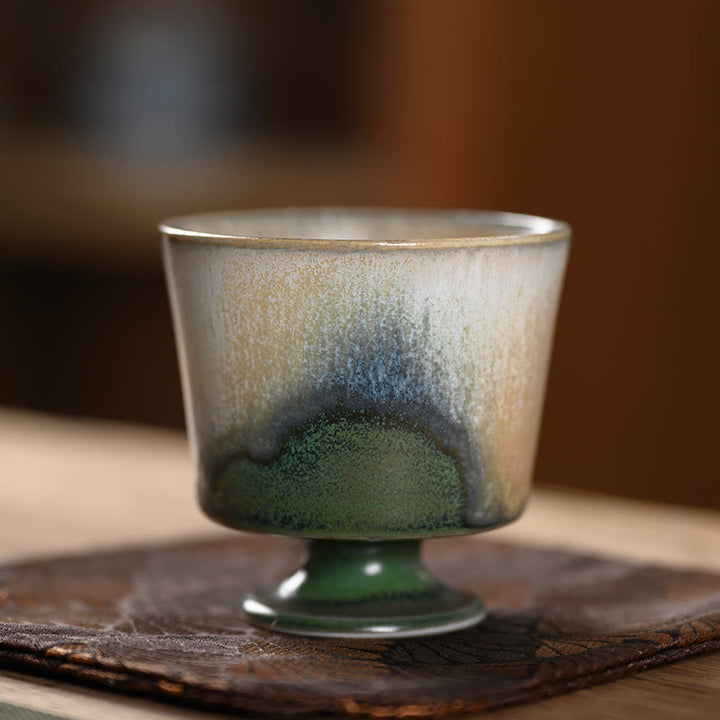 Tasse à thé en porcelaine avec four de transmutation en Buddha Stones vintage Tasse à thé Kung Fu