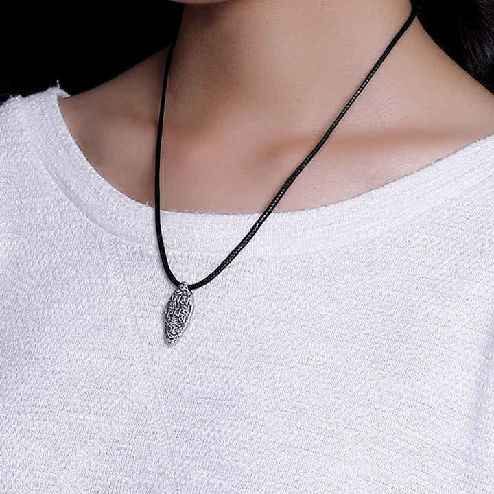 Collier pendentif en argent sterling 925 tibétain avec Buddha Stones Om Mani Padme Hum Dorje Vajra gravé - image 5