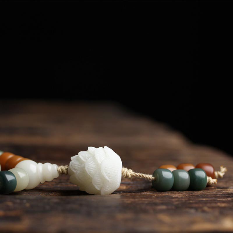 Collier Bracelet Harmonie Mala Bodhi Lotus Buddha Stones