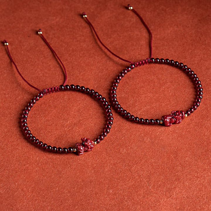 Bracelet en corde de bénédiction calme PiXiu Buddha Stones