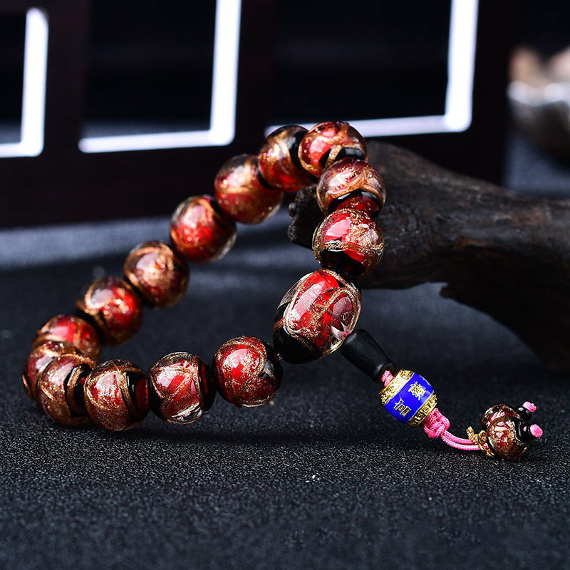 Bracelet de guérison tibétain en agate veine de dragon