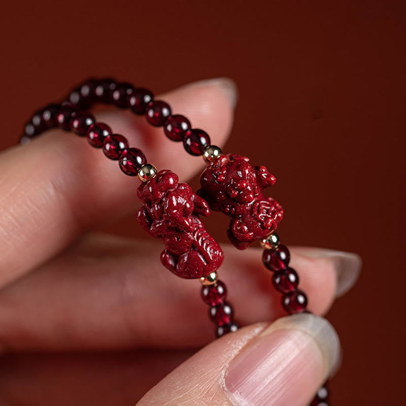 Bracelet en corde de bénédiction calme PiXiu Buddha Stones