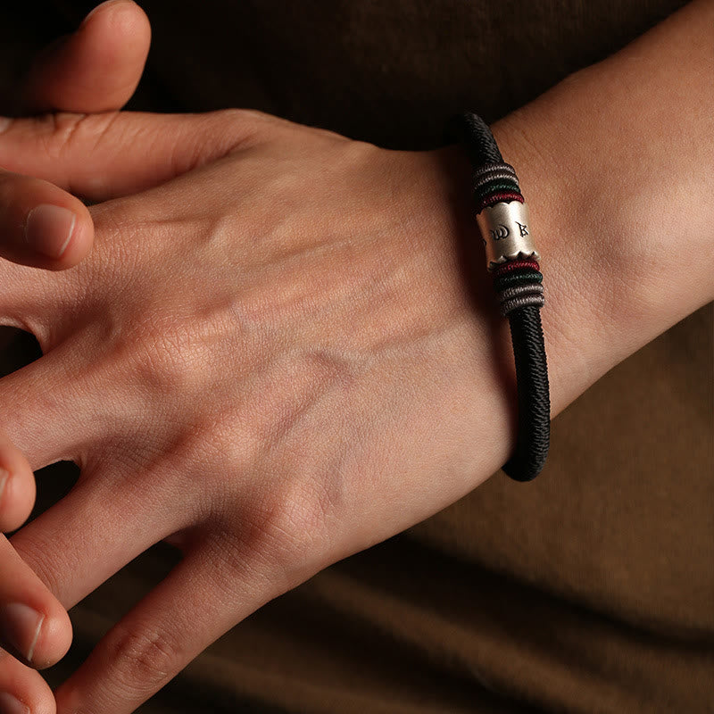 Bracelet à boucle magnétique en argent sterling 999 Buddha Stones Om Mani Padme Hum Peace - image 7